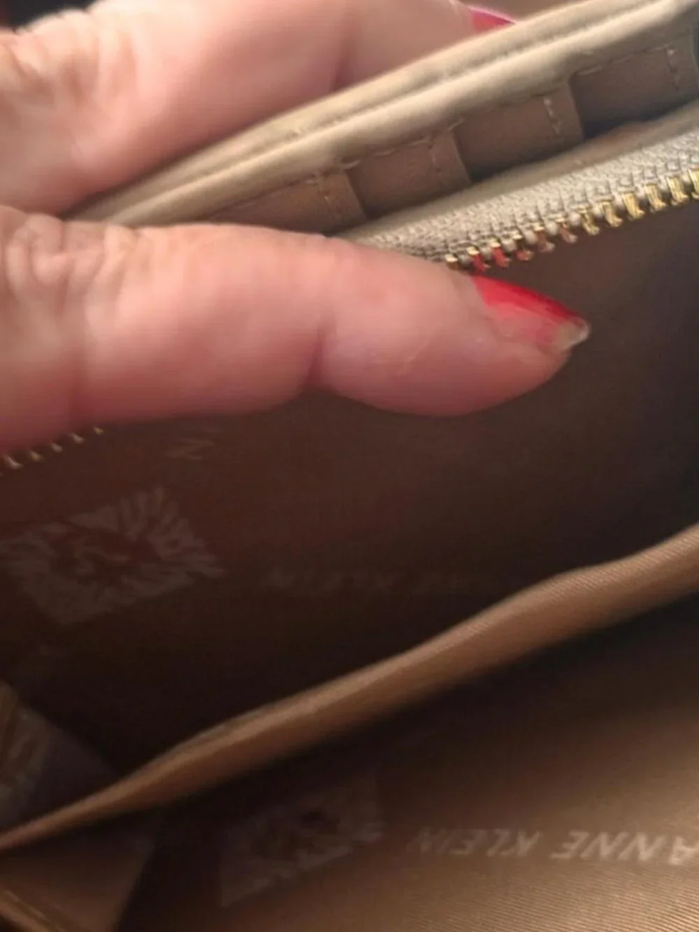 Anne Klein Women's Tan and Brown Wallet